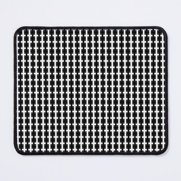 Item preview, Black and White Plaid Pattern on Black designed and sold by Artistestella.