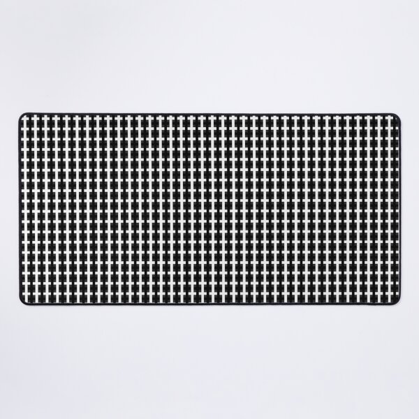 Item preview, Black and White Plaid Pattern on Black designed and sold by Artistestella.
