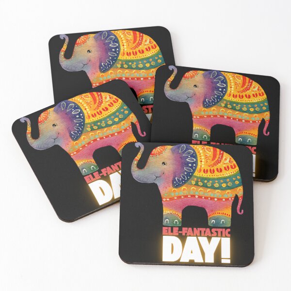 Item preview, Ele-Fantastic Day Cute Elephant – Colorful Watercolor Elephant Pun Design designed and sold by CreatiWorks.