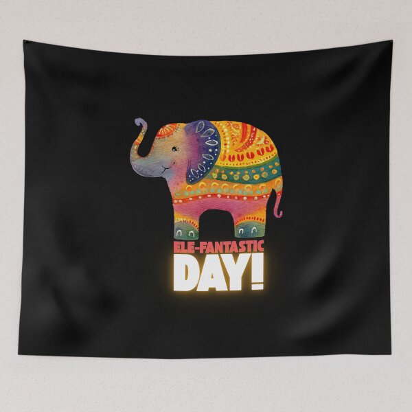 Item preview, Ele-Fantastic Day Cute Elephant – Colorful Watercolor Elephant Pun Design designed and sold by CreatiWorks.