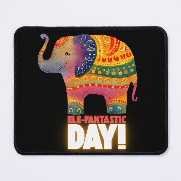 Item preview, Ele-Fantastic Day Cute Elephant – Colorful Watercolor Elephant Pun Design designed and sold by CreatiWorks.