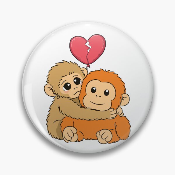 Item preview, Punch Monkey Sad Hug Broken Heart designed and sold by EchoPrint Co..