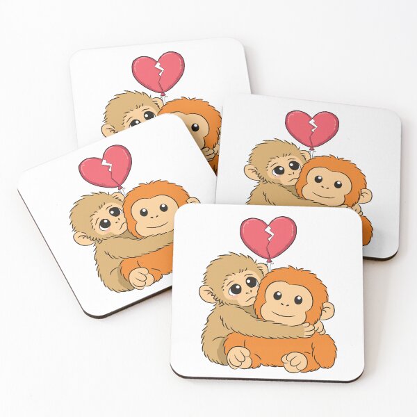 Item preview, Punch Monkey Sad Hug Broken Heart designed and sold by EchoPrint Co..