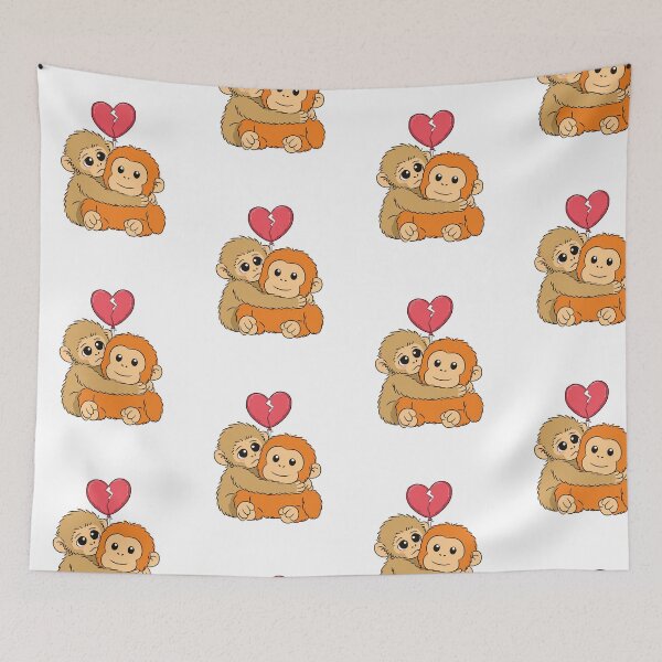 Item preview, Punch Monkey Sad Hug Broken Heart designed and sold by EchoPrint Co..