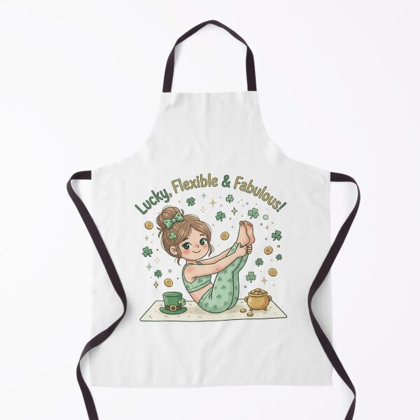 Item preview, St. Patrick’s Day Pilates Girl | Lucky Flexible & Fabulous | Cute Kawaii Shamrock Fitness Design designed and sold by TeeUp2.