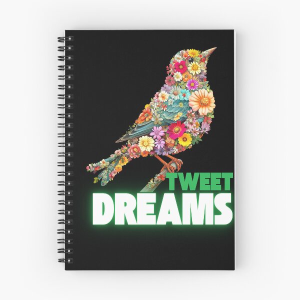 Item preview, Tweet Dreams Cute Floral Bird – Colorful Flower Bird Pun Design designed and sold by CreatiWorks.