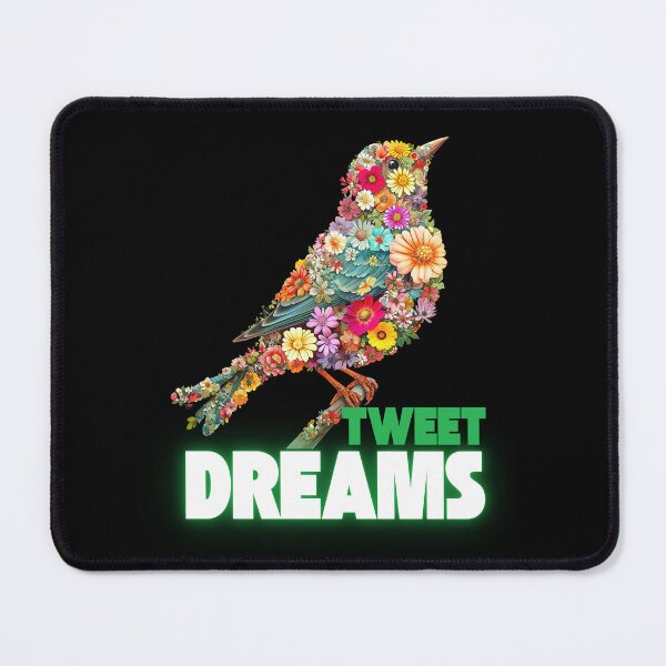 Item preview, Tweet Dreams Cute Floral Bird – Colorful Flower Bird Pun Design designed and sold by CreatiWorks.