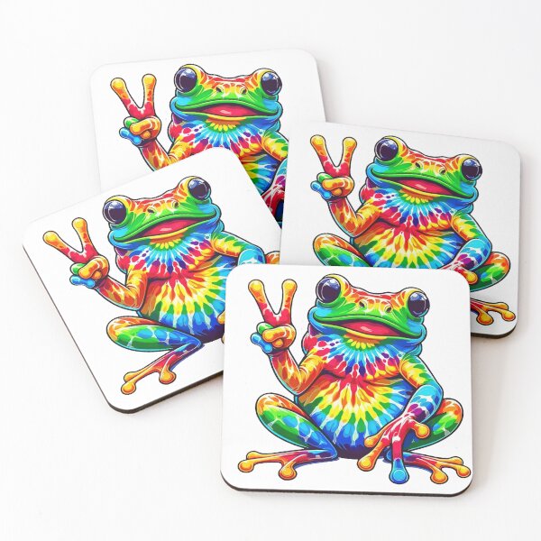 Item preview, Bring good vibes everywhere with this psychedelic rainbow frog sticker designed and sold by PIXEL POP DESIGNS - Beyond the Norm!.