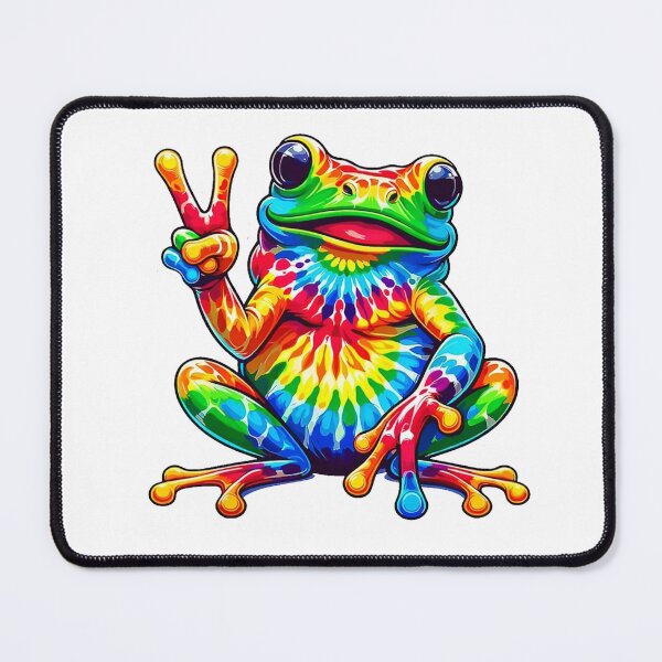 Item preview, Bring good vibes everywhere with this psychedelic rainbow frog sticker designed and sold by PIXEL POP DESIGNS - Beyond the Norm!.