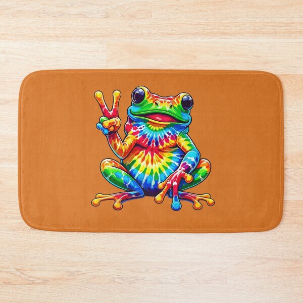 Item preview, Bring good vibes everywhere with this psychedelic rainbow frog sticker designed and sold by PIXEL POP DESIGNS - Beyond the Norm!.