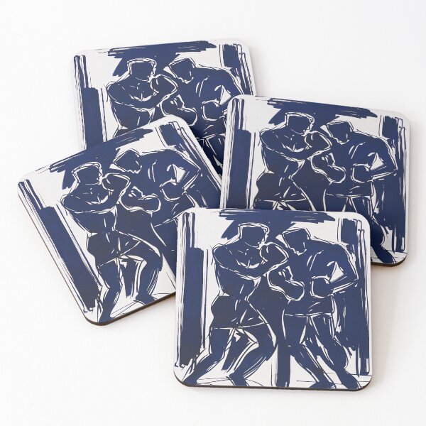 Item preview, Boxing - Blue Abstract Art designed and sold by shadow-bloom.