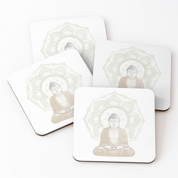Item preview, Buddha Padma Watercolor - Dove Fog Dove - Tea Halo designed and sold by Irene Estelle.