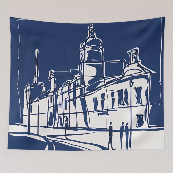 Item preview, Bradford, city - Blue Abstract Art designed and sold by shadow-bloom.
