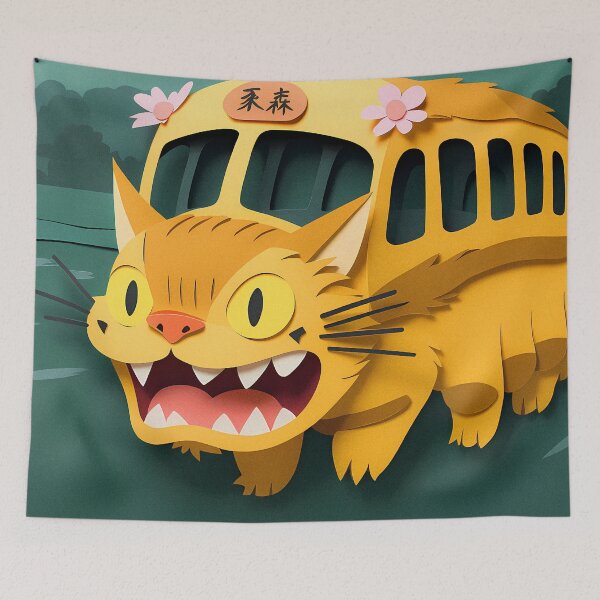 Item preview, RUN CATBUS RUN PAPERCUT designed and sold by GoodCompanyTee.