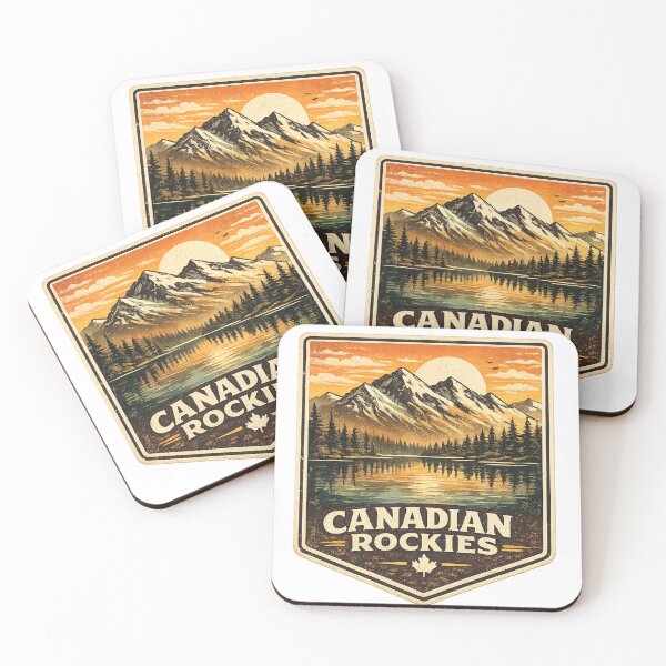 Item preview, Canadian Rockies Vintage Travel Poster – Banff Alberta Mountain Landscape Retro Canada Nature Art designed and sold by Globalcitytees.