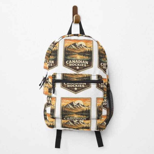 Item preview, Canadian Rockies Vintage Travel Poster – Banff Alberta Mountain Landscape Retro Canada Nature Art designed and sold by Globalcitytees.