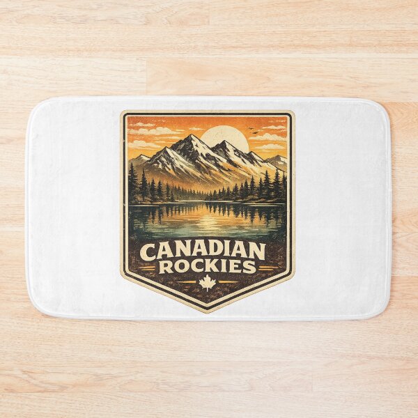 Item preview, Canadian Rockies Vintage Travel Poster – Banff Alberta Mountain Landscape Retro Canada Nature Art designed and sold by Globalcitytees.
