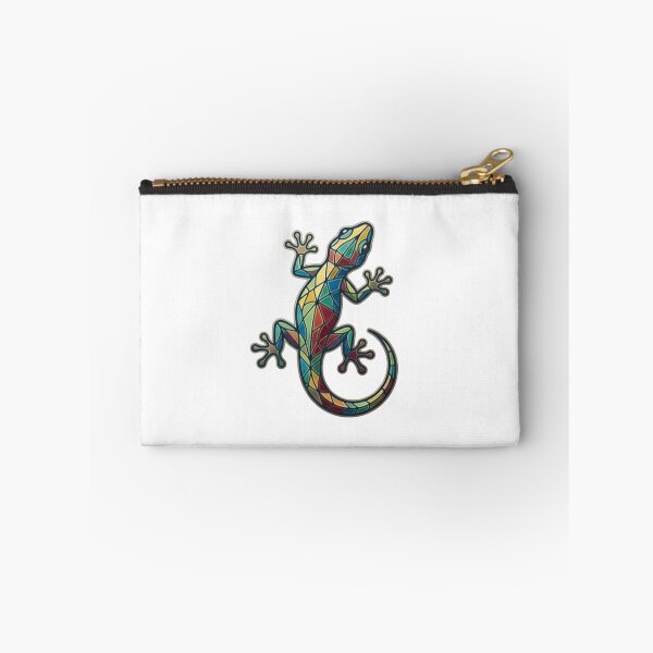 Item preview, Stained Glass Geometric Gecko - Colorful Mosaic Reptile designed and sold by Fox-printing.