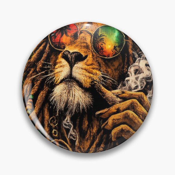 Item preview, Smoking Lion of Judah in Rasta Colors designed and sold by Shirtaholism.