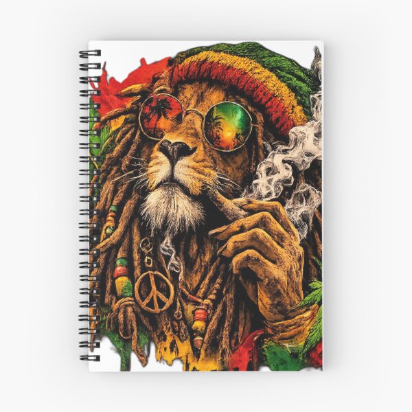 Item preview, Smoking Lion of Judah in Rasta Colors designed and sold by Shirtaholism.