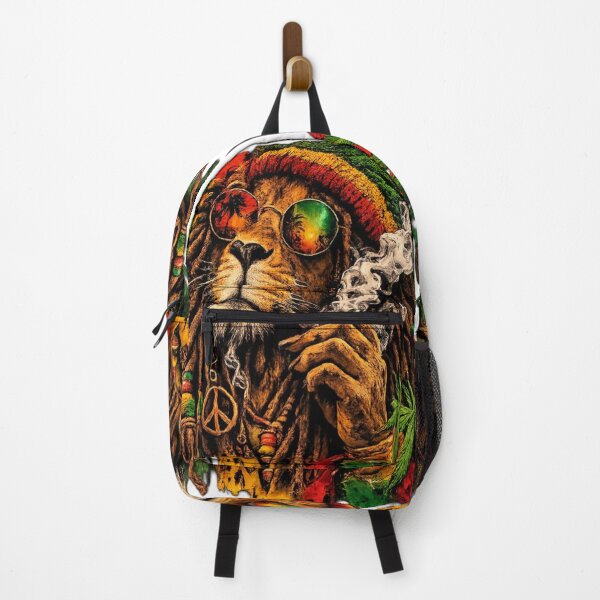 Item preview, Smoking Lion of Judah in Rasta Colors designed and sold by Shirtaholism.