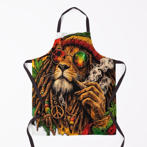 Item preview, Smoking Lion of Judah in Rasta Colors designed and sold by Shirtaholism.
