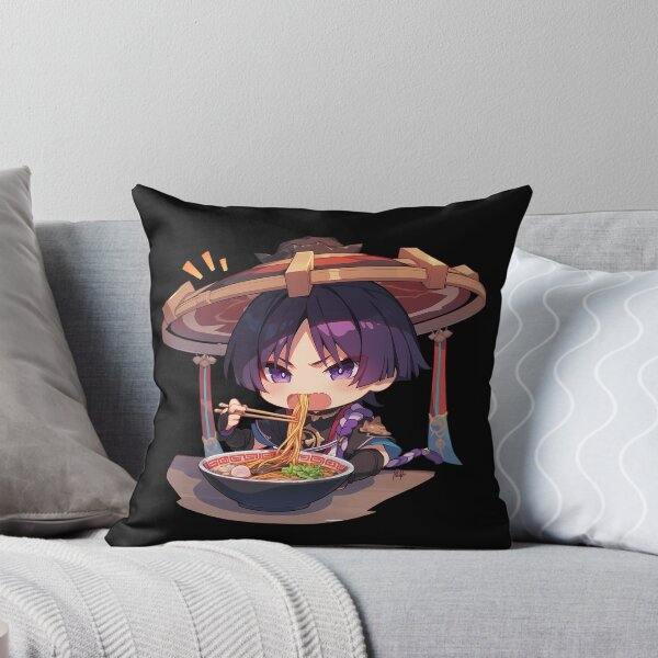 Item preview, Scaramouche Genshin Impact Moody Chibi Ramen Noodles Big Hat designed and sold by mildaclairmo.