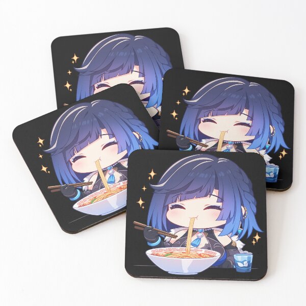 Item preview, Yelan Genshin Impact Kawaii Chibi Ramen Noodles Cool Night Snack designed and sold by mildaclairmo.