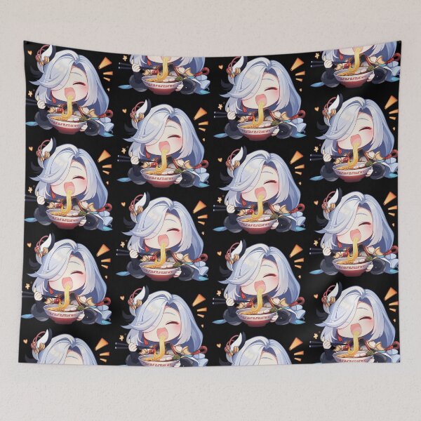 Item preview, Shenhe Genshin Impact Kawaii Chibi Ramen Noodles Quiet Comfort designed and sold by mildaclairmo.