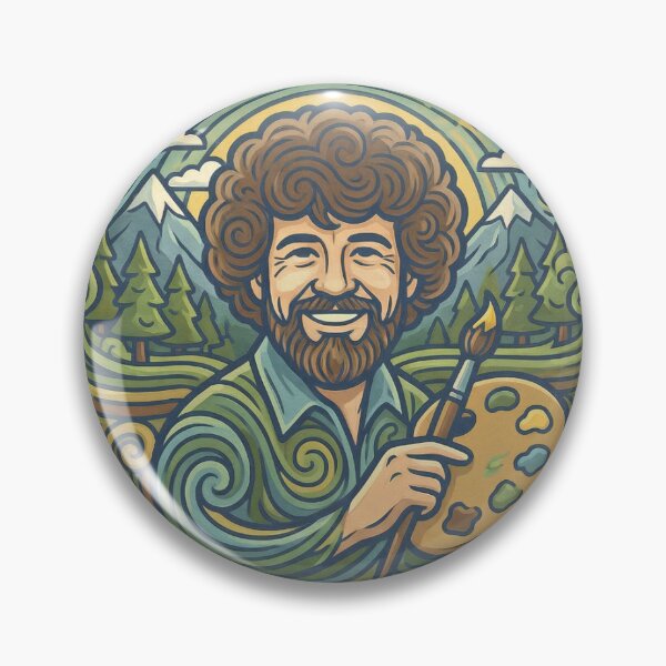 Artikelvorschau, Fan-Kunst inspiriert von Bob Ross entworfen und verkauft von GymTanLaundry.