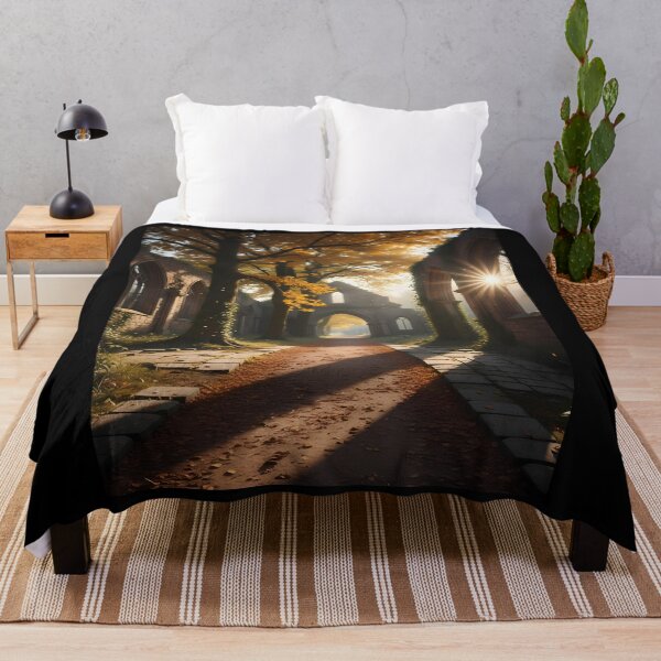 Item preview, Autumn ruins with sunbeams designed and sold by ChiqueAvenue.