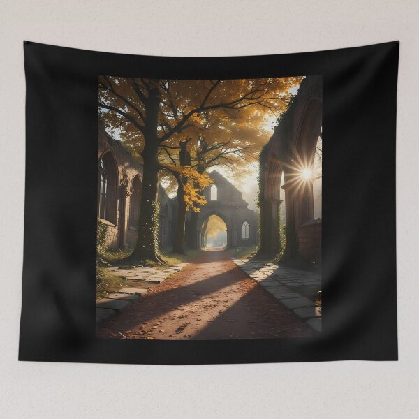 Item preview, Autumn ruins with sunbeams designed and sold by ChiqueAvenue.
