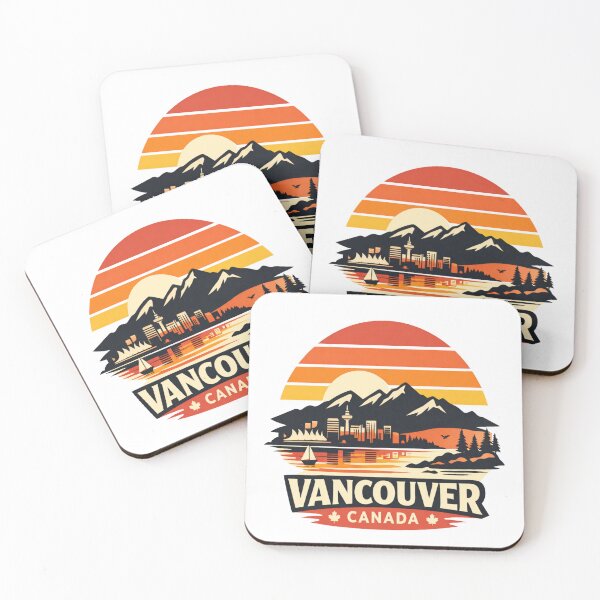 Item preview, Vancouver Canada Retro Sunset Mountains Skyline Shirt | Vintage Travel Nature Design designed and sold by Globalcitytees.