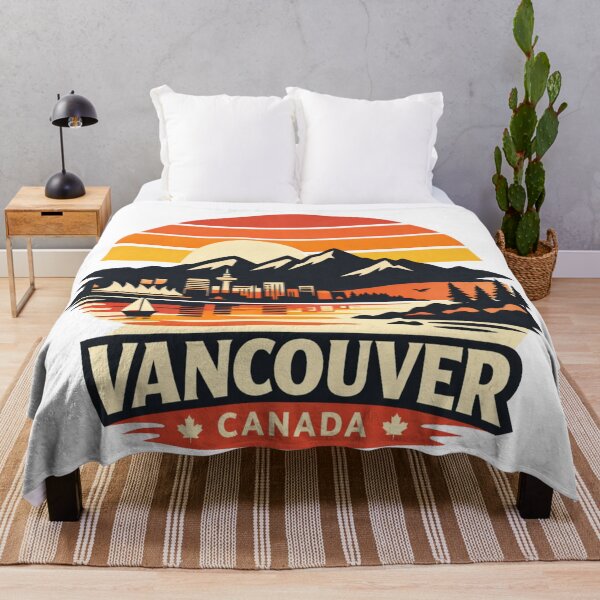 Item preview, Vancouver Canada Retro Sunset Mountains Skyline Shirt | Vintage Travel Nature Design designed and sold by Globalcitytees.