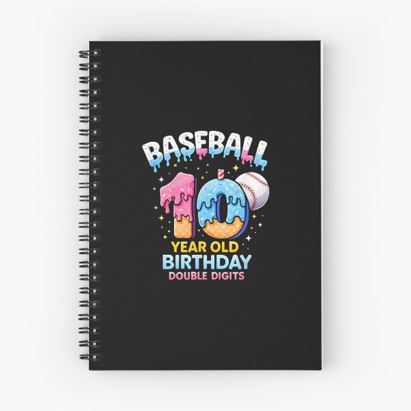 Item preview, 10Th Birthday Baseball Ice Cream Drip designed and sold by Intomindfood.