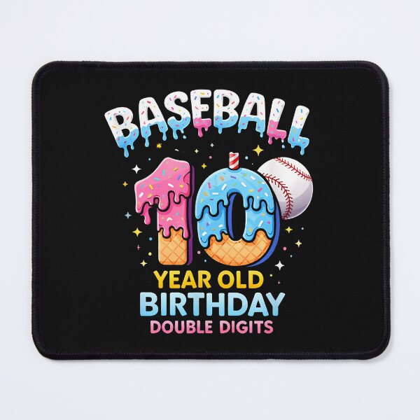 Item preview, 10Th Birthday Baseball Ice Cream Drip designed and sold by Intomindfood.