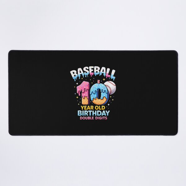 Item preview, 10Th Birthday Baseball Ice Cream Drip designed and sold by Intomindfood.