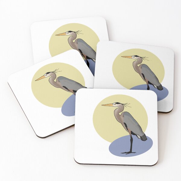 Item preview, Great Blue Heron Sticker – Coastal Bird Digital Illustration Nature Art designed and sold by thebmedit.