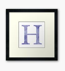 Violet Watercolor Η Framed Print