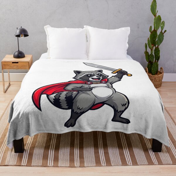 Item preview, Funny Raccoon Knight Fantasy Cartoon Logo designed and sold by Pollock.