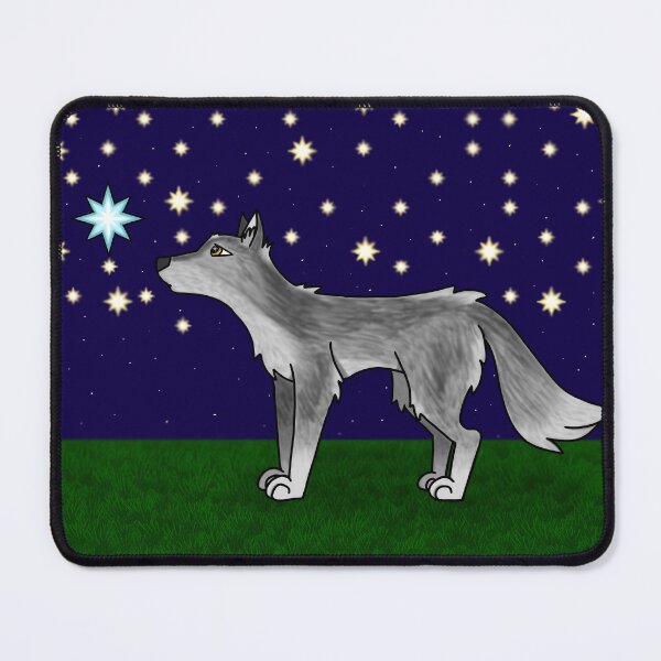 Item preview, Cute Grey Wolf Staring at Star designed and sold by lilpoltergeist.