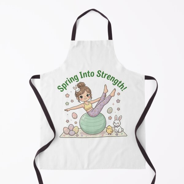 Item preview, Cute Easter Pilates Girl | “Spring Into Strength” Kawaii Fitness Design | Bunny & Egg Workout Illustration designed and sold by TeeUp2.