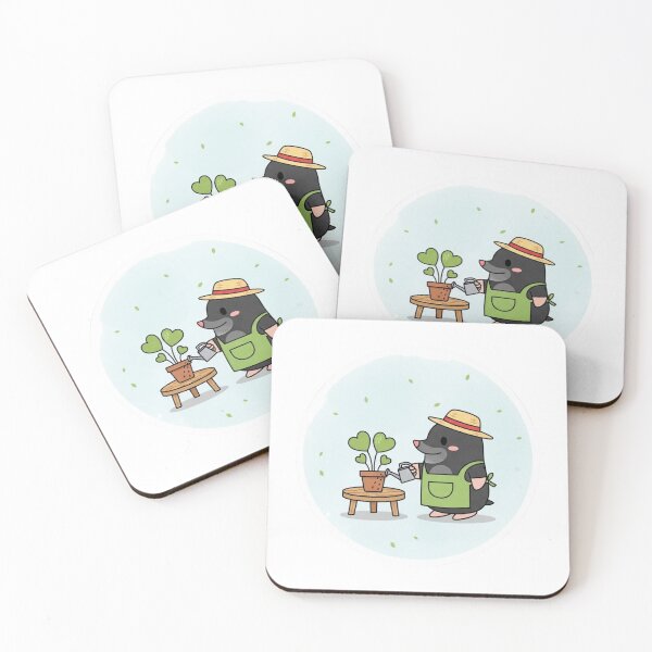 Item preview, Cute Mole Gardener – Kawaii Plant Lover Animal Sticker designed and sold by MongOficial.