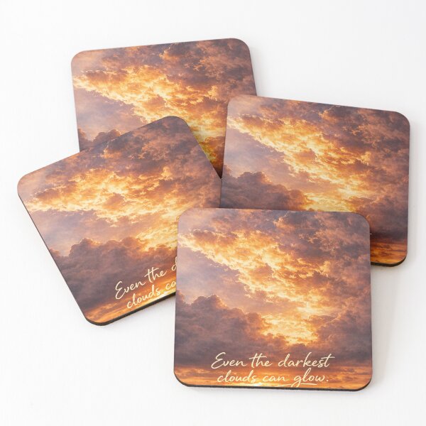 Item preview, Even the Darkest Clouds Can Glow Inspirational Quote designed and sold by Watchyyy.