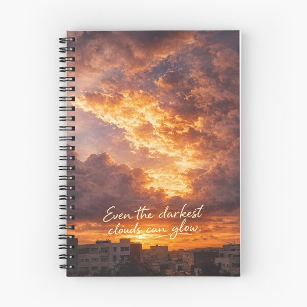 Item preview, Even the Darkest Clouds Can Glow Inspirational Quote designed and sold by Watchyyy.