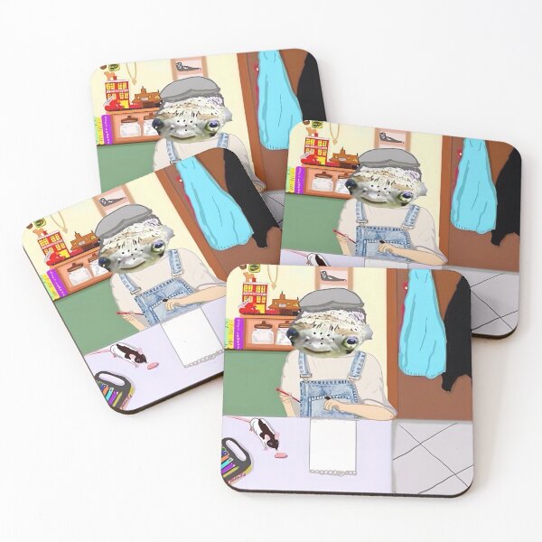 Item preview, Fish Portrait And Herman The Rat designed and sold by pinkyjainpan.