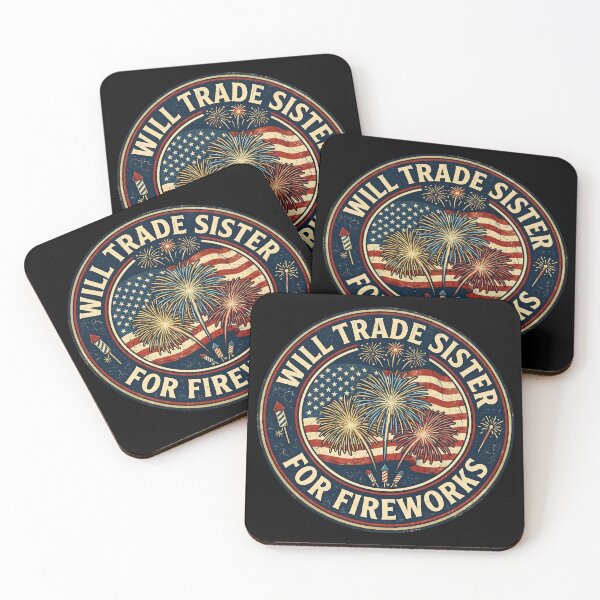 Item preview, Will Trade Sister for Firecrackers Funny 4th of July Patriotic  designed and sold by THREE LITTLE BEANS.