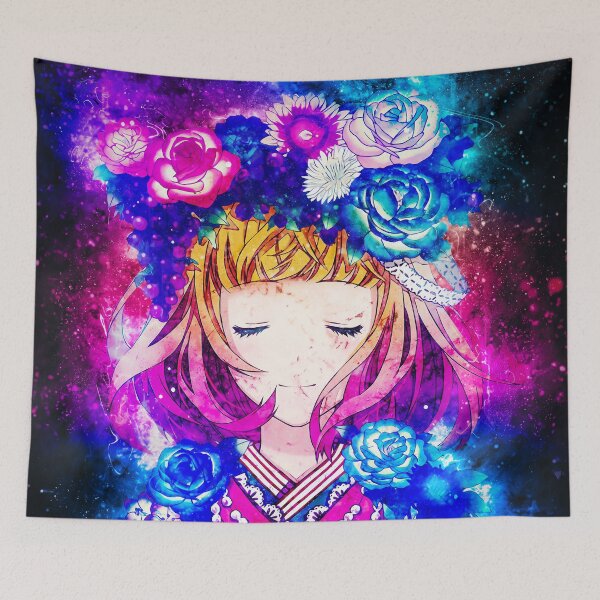 Item preview, Shiemi Moriyama Blue Exorcist Serene Floral Roses Kimono Glow designed and sold by mildaclairmo.