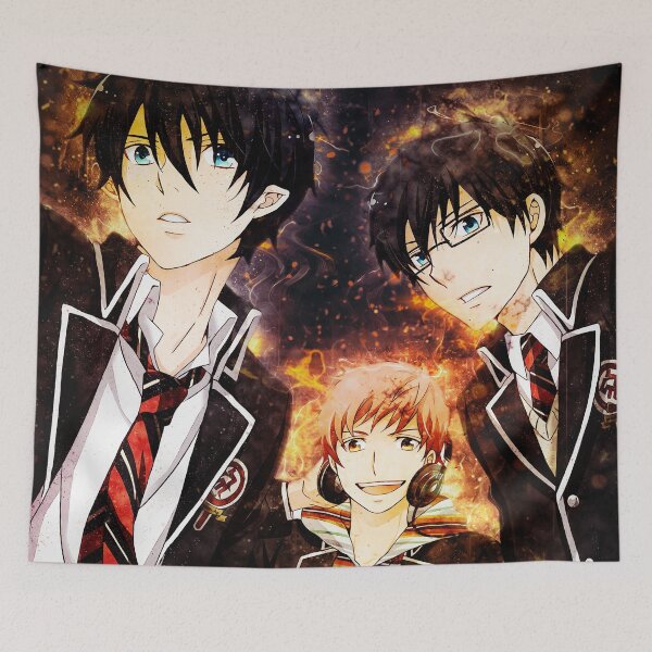 Item preview, Rin Renzo Shima Blue Exorcist Friends Group Cosmic Orange Glow designed and sold by mildaclairmo.