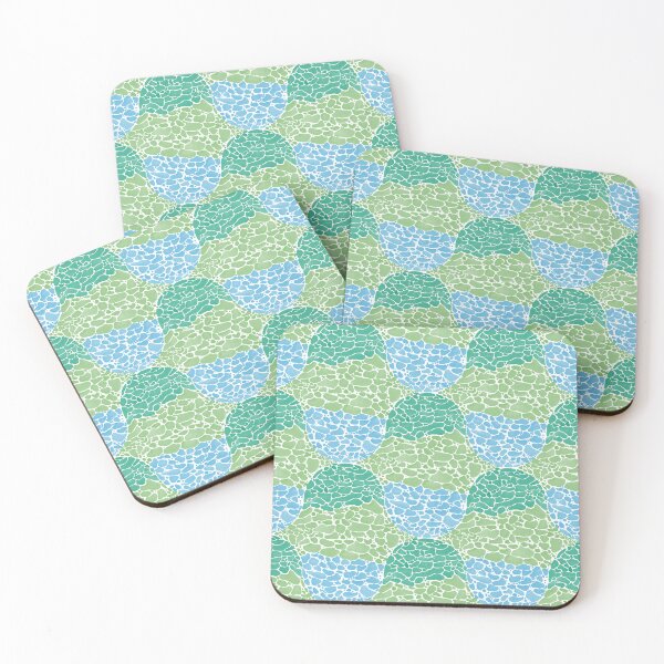 Item preview, Tortoise Shell Pebble Mosaic Pattern_Green_Blue designed and sold by YaldiDesign.